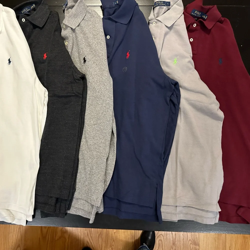 NEW Polo Ralph Lauren Long Sleeve Polo Shirts in NAVY